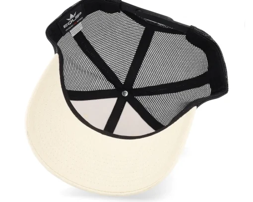Clearance Wild Spirit Shield Peak Ivory/Black Contrast Stitch Trucker -
