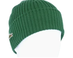Cuff Beanies-Lacoste Side Patch Green Cuff -