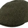 Flat Caps-Mayser Sidney Tweed Green Flat Cap -