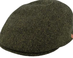 Flat Caps-Mayser Sidney Tweed Green Flat Cap -