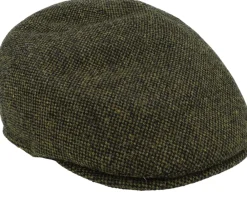 Flat Caps-Mayser Sidney Tweed Green Flat Cap -