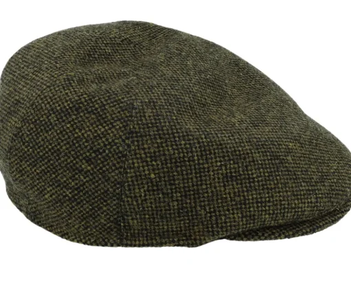 Flat Caps-Mayser Sidney Tweed Green Flat Cap -