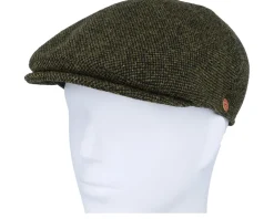 Flat Caps-Mayser Sidney Tweed Green Flat Cap -