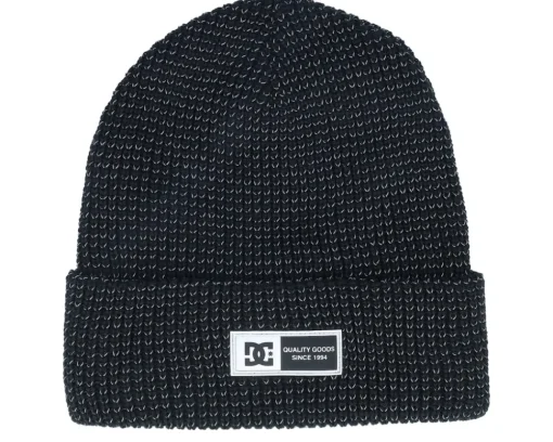 Skate-DC Sight Beanie Reflective Black Cuff -