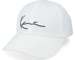 Dad Cap-Karl Kani Signature White Dad Cap -