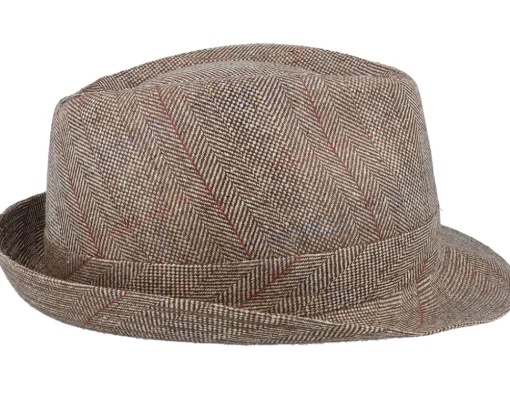 Online Stetson Silk Beige Herringbone Trilby -