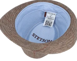 Online Stetson Silk Beige Herringbone Trilby -