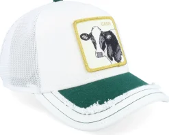 Trucker-Goorin Bros. Silky Cow Silky Roots White A-Frame Trucker -