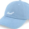 Online Reell Single Script Cap Light Blue Denim Dad Cap -
