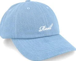 Online Reell Single Script Cap Light Blue Denim Dad Cap -