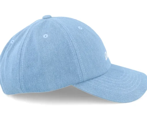 Online Reell Single Script Cap Light Blue Denim Dad Cap -