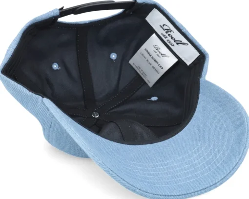 Online Reell Single Script Cap Light Blue Denim Dad Cap -