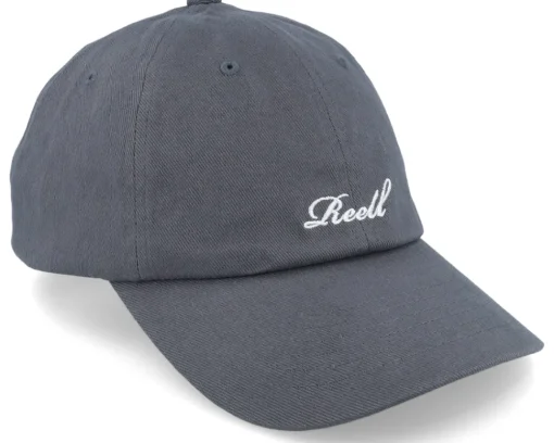 Dad Cap-Reell Single Script Dark Grey Dad Cap -