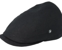 Best City Sport Sixpence Stripe Black Flat Cap -