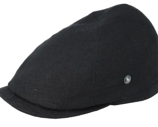 Best City Sport Sixpence Stripe Black Flat Cap -
