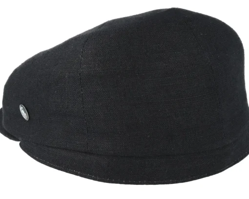 Best City Sport Sixpence Stripe Black Flat Cap -