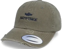 Dad Cap-Skillfish Skitfiske Ripped Olive Dad Cap -