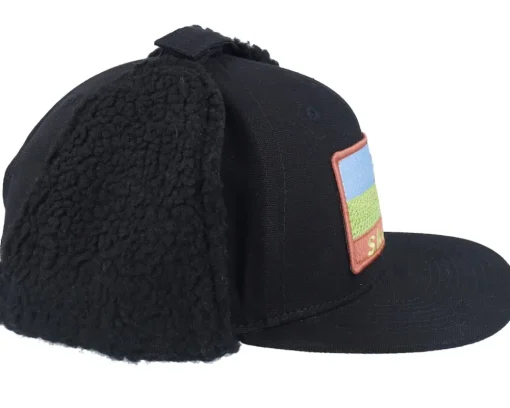 Online Wild Spirit Skåne Canvas Flatbrim Black Earflap -