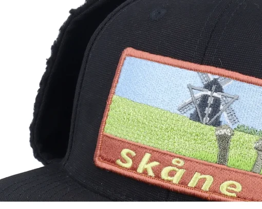 Online Wild Spirit Skåne Canvas Flatbrim Black Earflap -