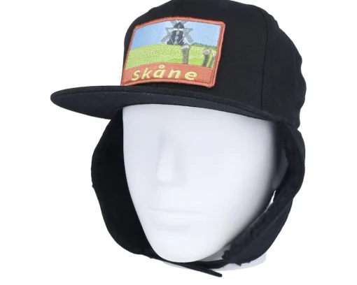 Online Wild Spirit Skåne Canvas Flatbrim Black Earflap -