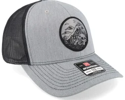 Trucker-Wild Spirit Skull Mountain 112 Heather Grey/Black Trucker -
