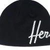 Discount Herschel Skullcap Script Black Beanie -