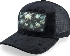 Trucker-Scenes Skulls Horror Velvet Black/Black A-frame Trucker -