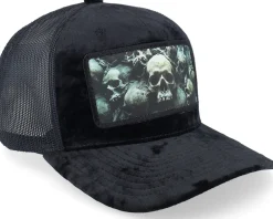 Trucker-Scenes Skulls Horror Velvet Black/Black A-frame Trucker -