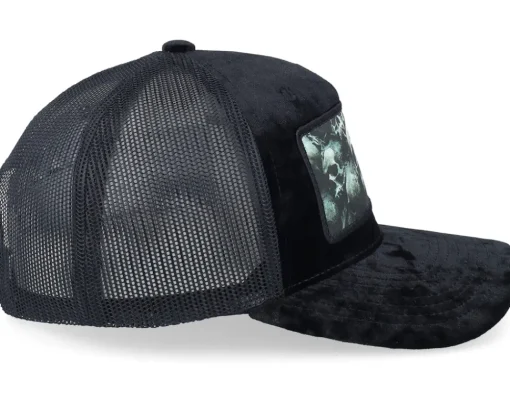 Trucker-Scenes Skulls Horror Velvet Black/Black A-frame Trucker -