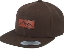 Snapback-Wild Spirit Small Box Mountain Patch Brown Snapback -