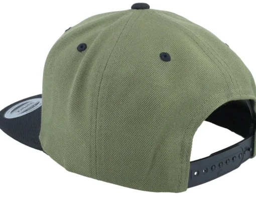 Snapback-Wild Spirit Small Mountain Black/Olive/Black Snapback - Green