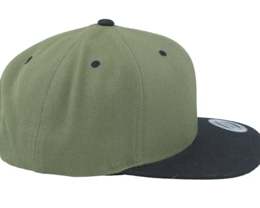 Snapback-Wild Spirit Small Mountain Black/Olive/Black Snapback - Green