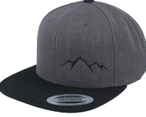 Snapback-Wild Spirit Small Mountain Black/Olive/Black Snapback - Green