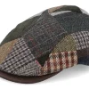 Flat Caps-MJM Hats Smart Xtra 42 Wool Mix Brown Patch Flat Cap -