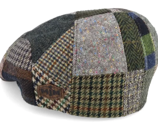 Flat Caps-MJM Hats Smart Xtra 42 Wool Mix Brown Patch Flat Cap -