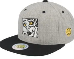 Clearance Lucid Smile Smile Eyes Heather Grey/Black Snapback -