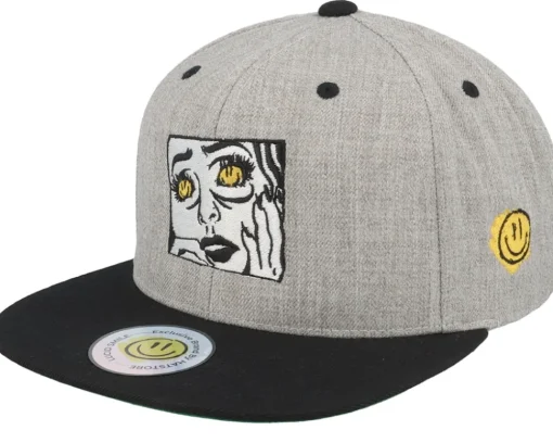 Clearance Lucid Smile Smile Eyes Heather Grey/Black Snapback -