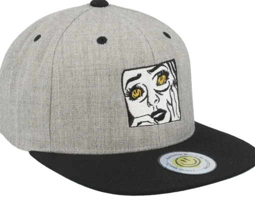 Clearance Lucid Smile Smile Eyes Heather Grey/Black Snapback -
