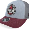 Trucker-Bearded Man Smoke Grill Bbq Logo Blk 112 /Charcoal/Maroon Trucker - Grey