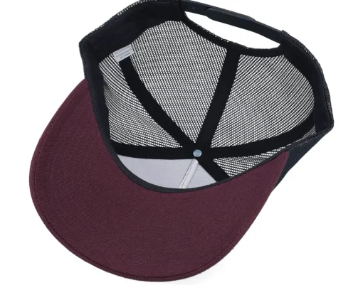 Trucker-Bearded Man Smoke Grill Bbq Logo Duck Plum/Black/Ducks A-frame - Red