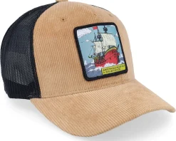 Best Jack Anchor Smooth Sea Never Made A Skilled Sailor Cord Caramel/Black Trucker - Beige