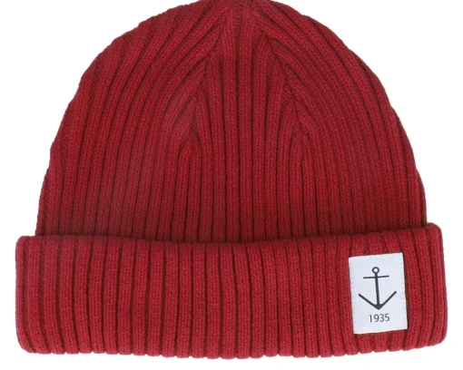 Short Beanies-Resteröds Smula Burgundy Short Beanie - Red