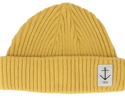 Organic Beanies-Resteröds Smula Mustard Yellow Organic Short Beanie -