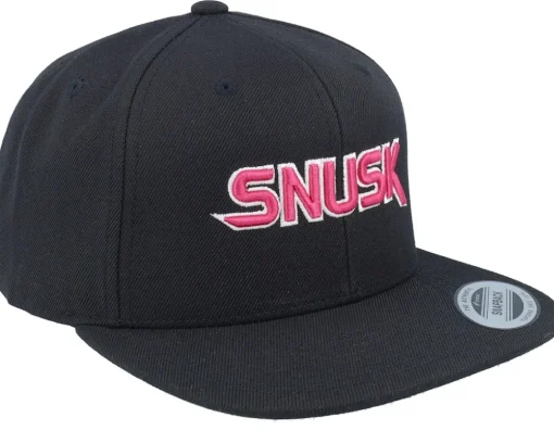 Snapback-Iconic Snusk 3d Pink Logo Black Snapback -