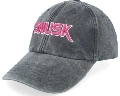 Dad Cap-Iconic Snusk 3d Pink Logo Washed Black Dad Cap -