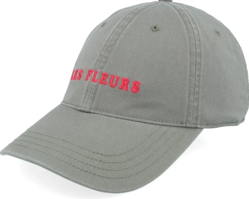 Fashion Dedicated Soft Cap Slussen Les Fleurs Olive Green Dad Cap -