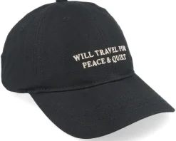 Online Dedicated Soft Cap Slussen Will Travel Black Dad Cap -