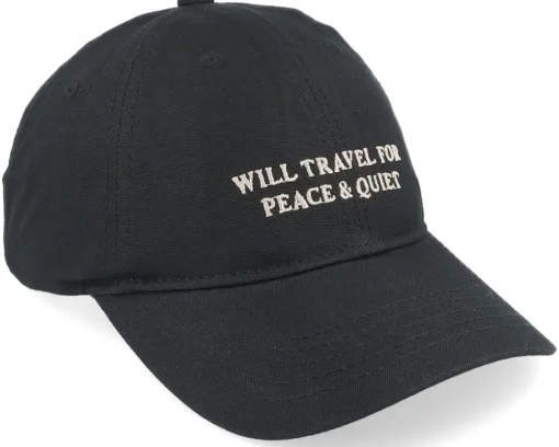 Online Dedicated Soft Cap Slussen Will Travel Black Dad Cap -
