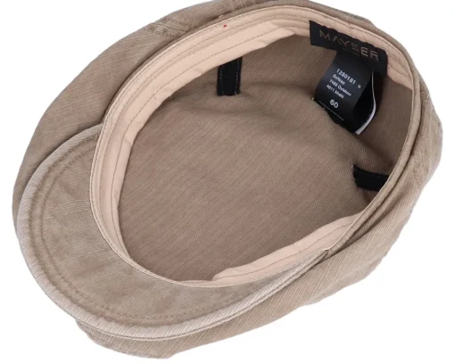 Flat Caps-Mayser Softcap Outdoor Khaki Flat Cap -