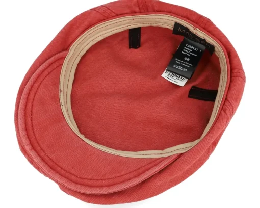 Flat Caps-Mayser Softcap Outdoor Red Flat Cap -